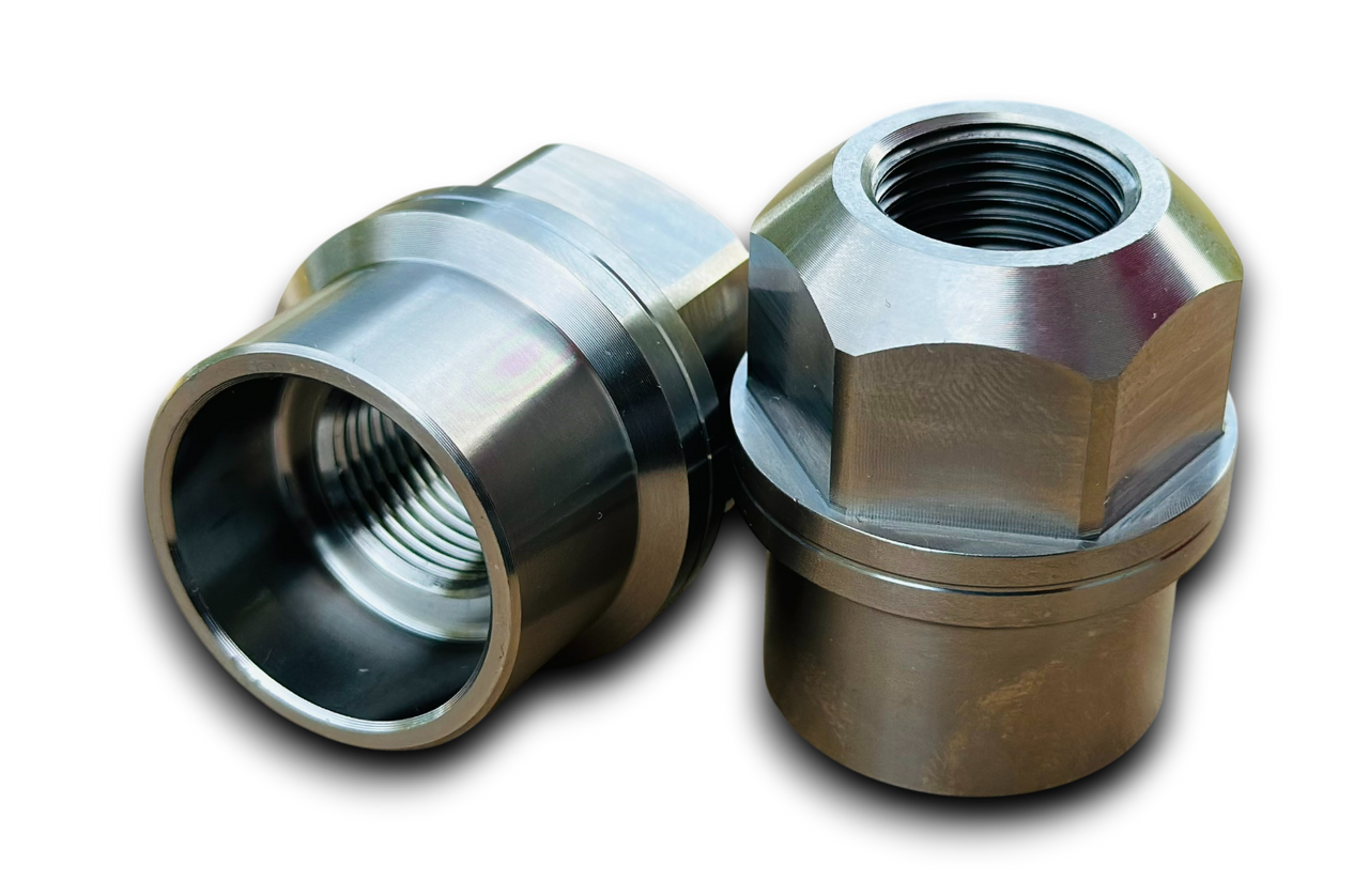 Titanium 1 1/2 x .125 Threaded Tube Adapter | 3/4-16 (Left Hand Hex)