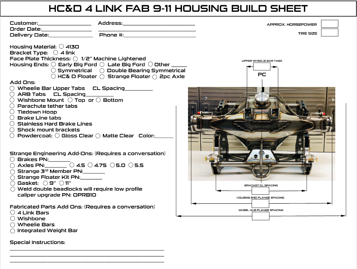 FAB 11 4 Link Housing Complete Custom Build