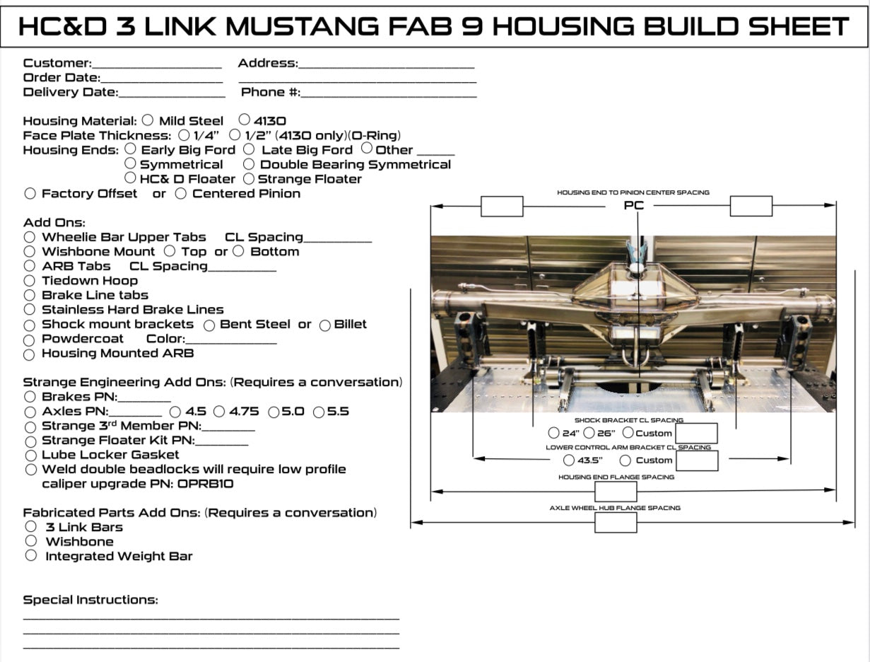 Custom Built FAB 9 Stock Suspension Housing (S197, S550 Mustang)