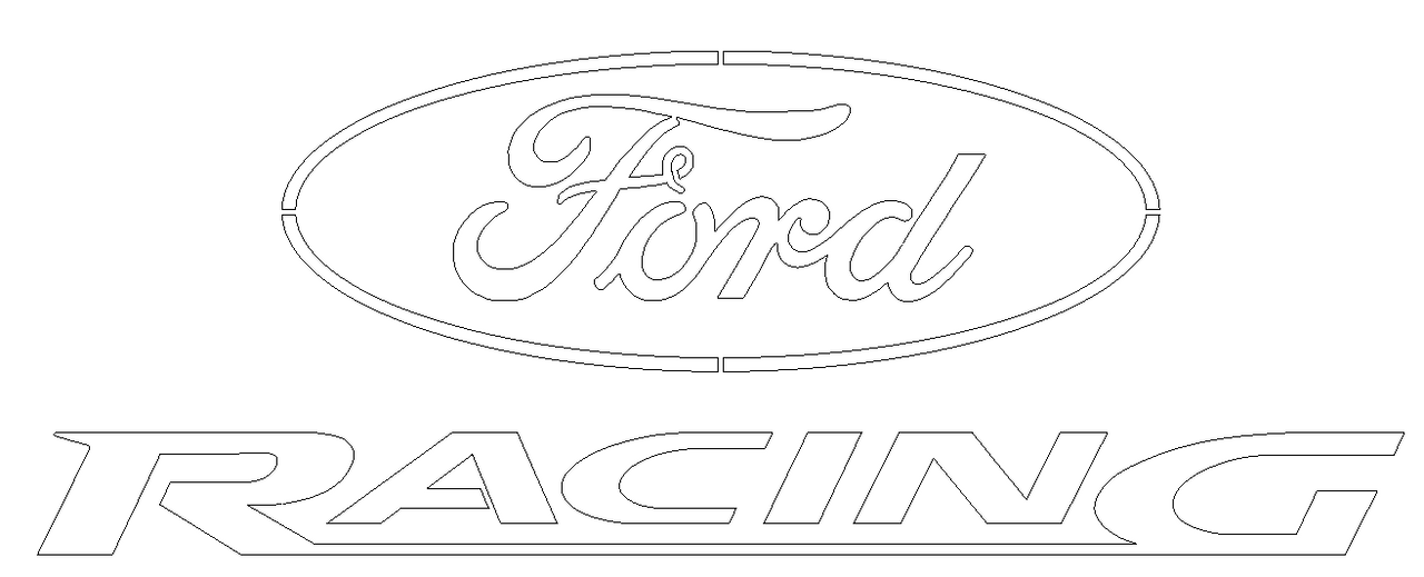 FORD RACING LOGO .dxf