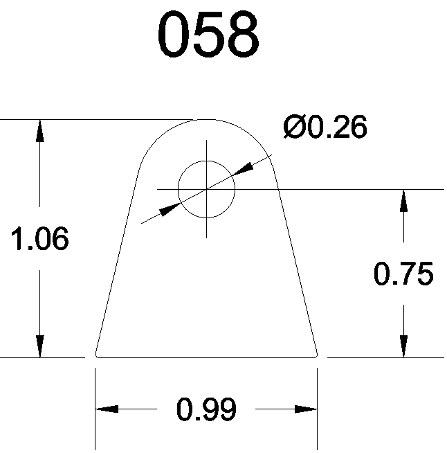 TAB 058 .250 BORE FLAT BOTTOM - 5PK