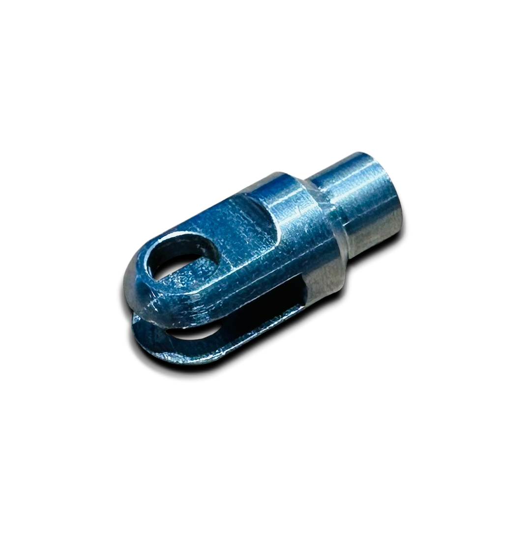 Titanium Slot Clevis | 3/8" x .050 Tube | 3/16" Bore | 1/8" Wide Slot
