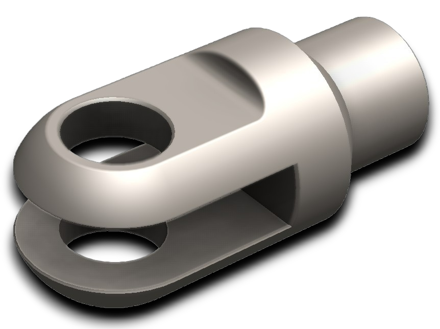 Slot Clevis | 3/8" x .049 Tube | 3/16" Bore | 1/8" Wide Slot