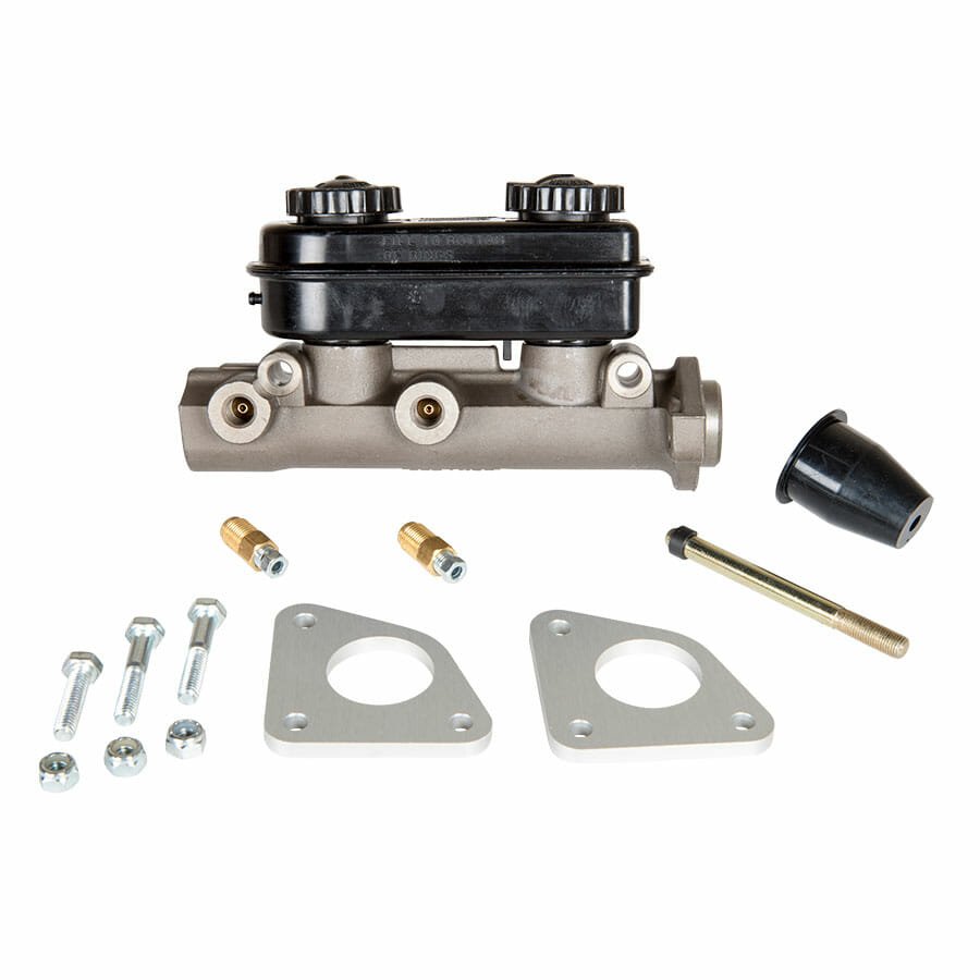 Strange Dual Master Cylinder - 1.032" Bore Includes Dust Boot, Pushrod, Fittings, & Reinforcing Plates