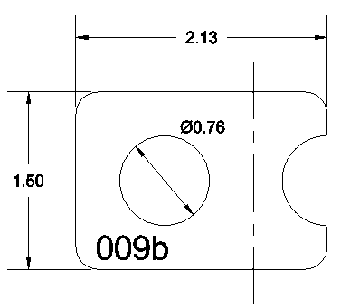 TAB 009b 3/4" Hole | Nose mounted guide plate