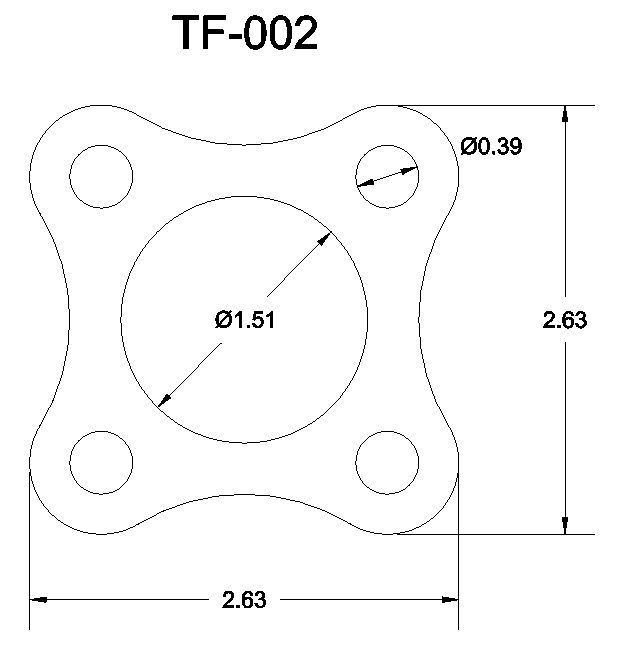 TF 002 Universal Tube Flange | 1 1/2" Tube